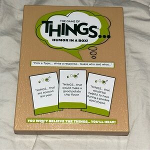 The Game Of Things: Humor In A Box Card Game 2016 *Complete/Sealed Cards*